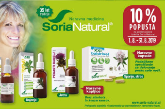 Izbrani izdelki Soria Natural 10 % ugodneje Izbrani izdelki Soria Natural 10 % ugodneje