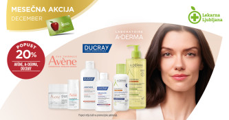 Avene, A-Derma, Ducray 20 % ugodneje