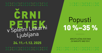 Črni petek v Spletni Lekarni Ljubljana