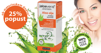 25 % popusta na Aloe Vera X2, olje za nego kože 