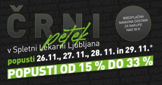 Črni vikend v Spletni Lekarni Ljubljana