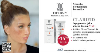 Clarifid depigmentacijska sončna krema ZF50+ -15 %