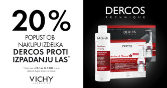 20% popust ob nakupu Vichy Dercos proti izpadanju las