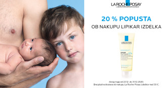 20 % popusta ob nakupu Lipikar izdelkov 20 % popusta ob nakupu Lipikar izdelkov