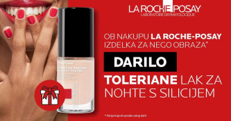Ob nakupu izdelka La Roche-Posay za nego obraza - darilo lak za nohte Toleriane s silicijem