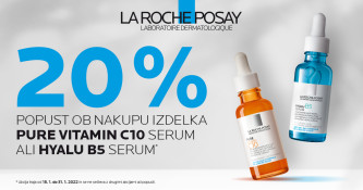 20 % popusta na La Roche-Posay Hyalu B5 in Pure Vitamin C10 
