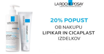 La Roche-Posay Cicaplast in Lipikar 20 % ugodneje