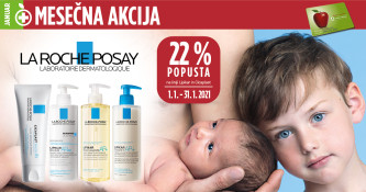 La Roche-Posay Lipikar in Cicaplast 22 % ugodneje v januarju La Roche-Posay Lipikar in Cicaplast 22 % ugodneje v januarju