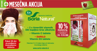 Soria Natural paket 30 dni za podporo imunskemu sistemu 10 % ugodneje
