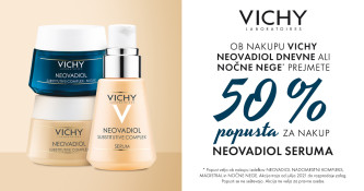 Ob nakupu izbranih izdelkov Vichy Neovadiol prejmete 50% popusta na Neovadiol kompleks, 30 ml