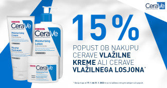 15% popust ob nakupu Cerave vlažilne kreme ali vlažilnega losjona
