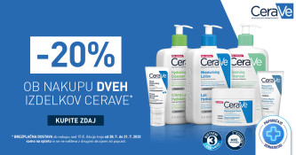 Cerave vikend! Ob nakupu 2 Cerave izdelkov -20 % + BREZPLAČNA DOSTAVA nad 15 €