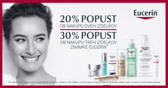 Eucerin dnevi: kupiš 2 -20 %, kupiš 3 -30 %