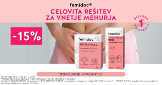 Femidoc Uro - celovita rešitev proti vnetju mehurja -15 %