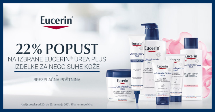 22 % popusta na izdelke Eucerin Urea plus 22 % popusta na izdelke Eucerin Urea plus