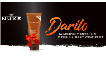 Darilo: medeni gel za tuširanje ob nakupu izdelkov NUXE nad 40 € Darilo: medeni gel za tuširanje ob nakupu izdelkov NUXE nad 40 €