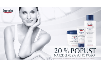 20 % popust na izdelke Eucerin za suho kožo 20 % popust na izdelke Eucerin za suho kožo