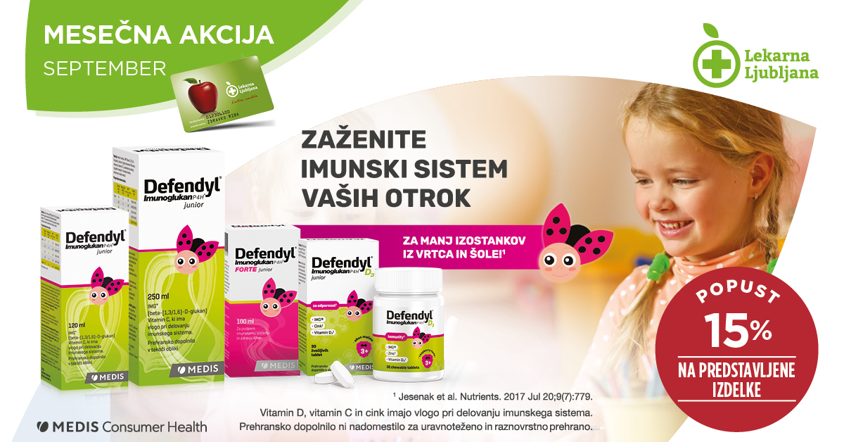 Defendyl Imunoglukan izbrani izdelki -15 %