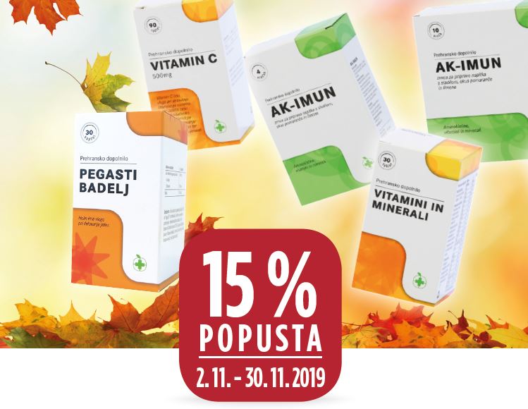 15 % za prehranska dopolnila Lekarne Ljubljana 15 % za prehranska dopolnila Lekarne Ljubljana